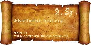 Udvarhelyi Szilvia névjegykártya