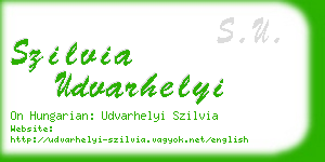 szilvia udvarhelyi business card